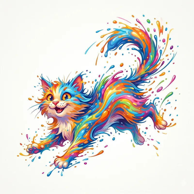 Paint Splash Joy Animals