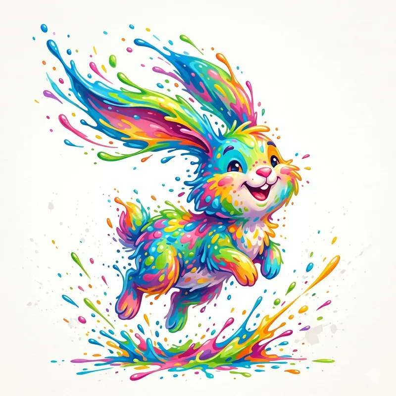 Paint Splash Joy Animals