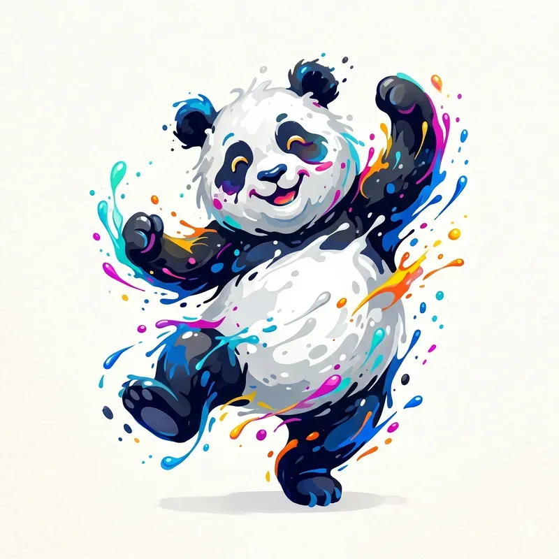 Paint Splash Joy Animals