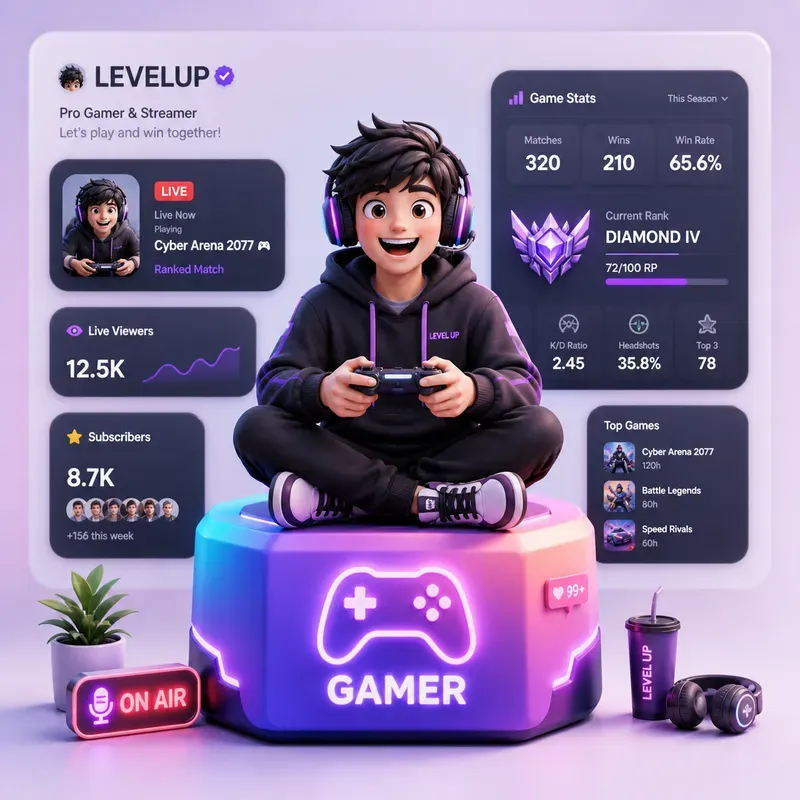 3D Social Character Sets