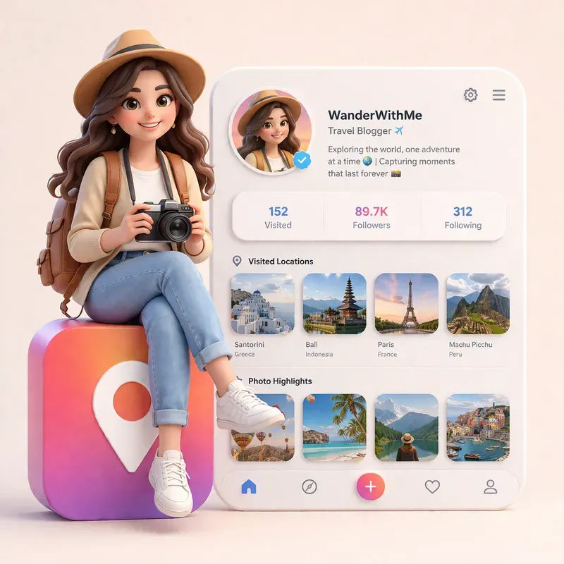 3D Social Character Sets