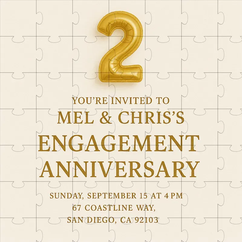 Elegant Gold Celebration Invites