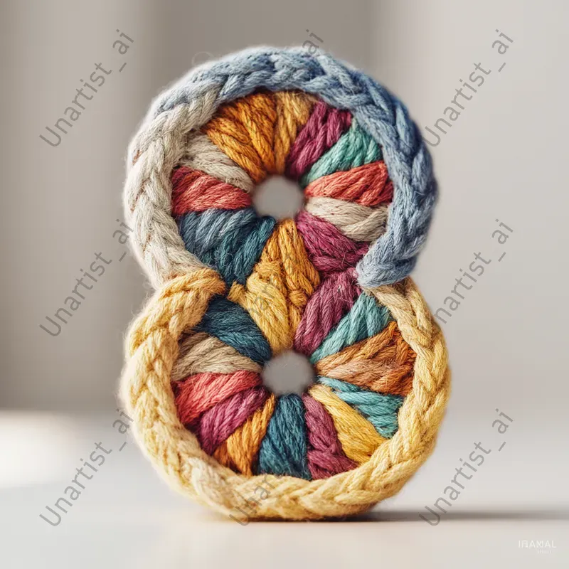 Crocheted Number Studio Photography