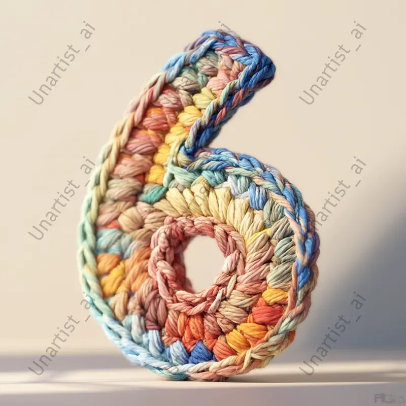 Crocheted Number Studio Photography