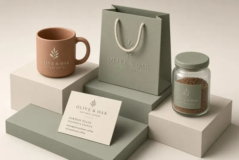 3D Brand Identity Mockup Generator