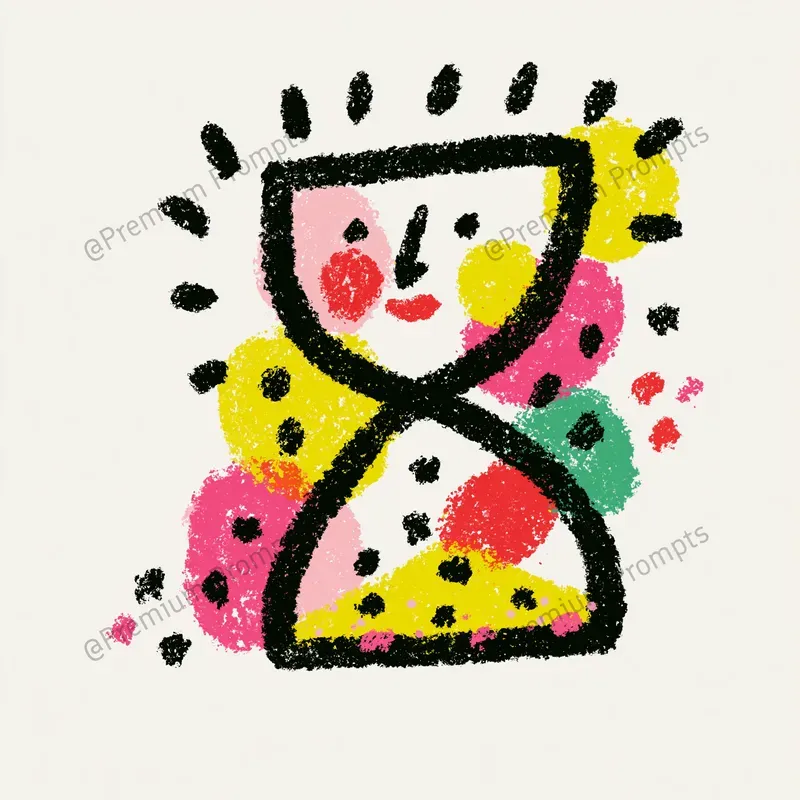 Productivity Planner Doodle Icon Stickers