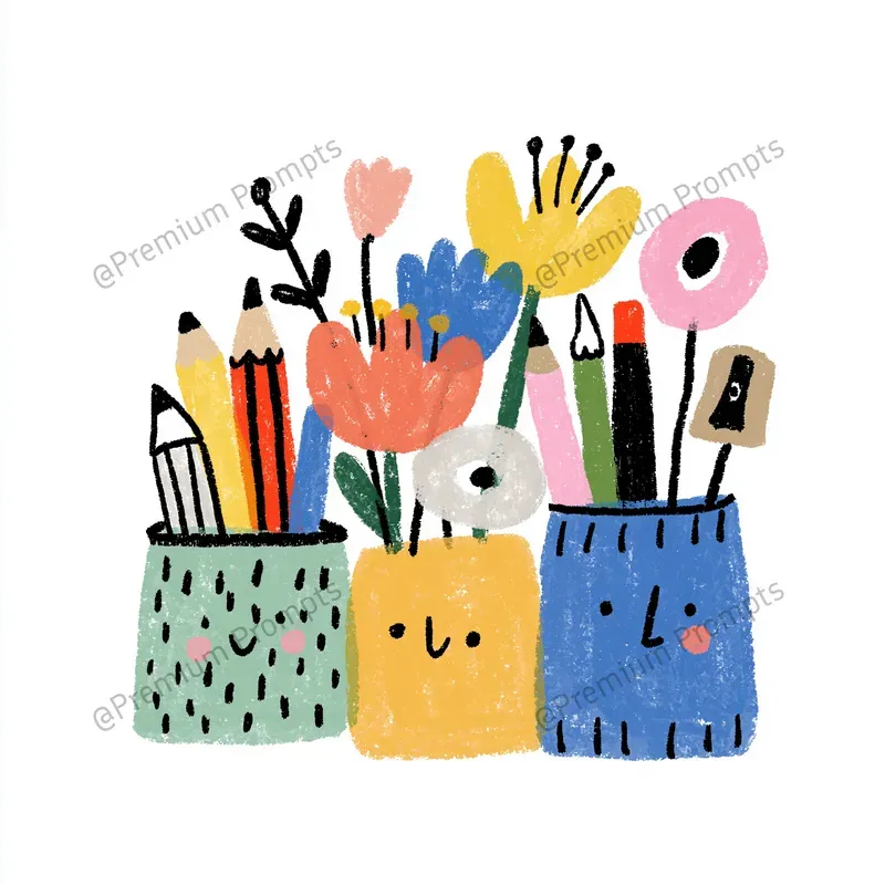 Productivity Planner Doodle Icon Stickers