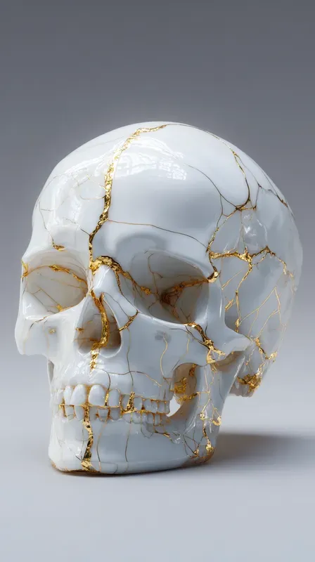 Luxury White Kintsugi Objects