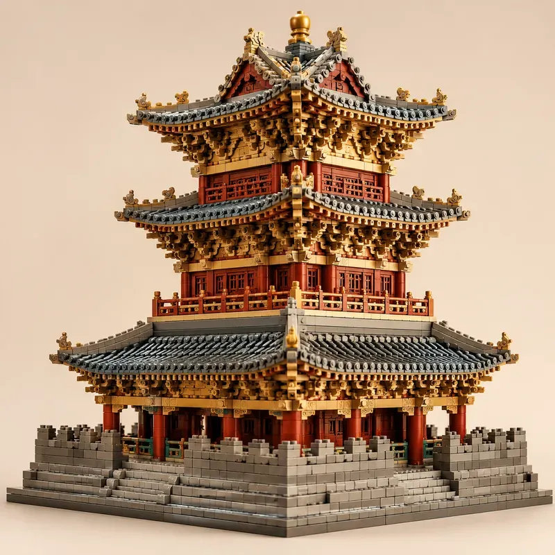 Chinese Bracket Architecture Legos