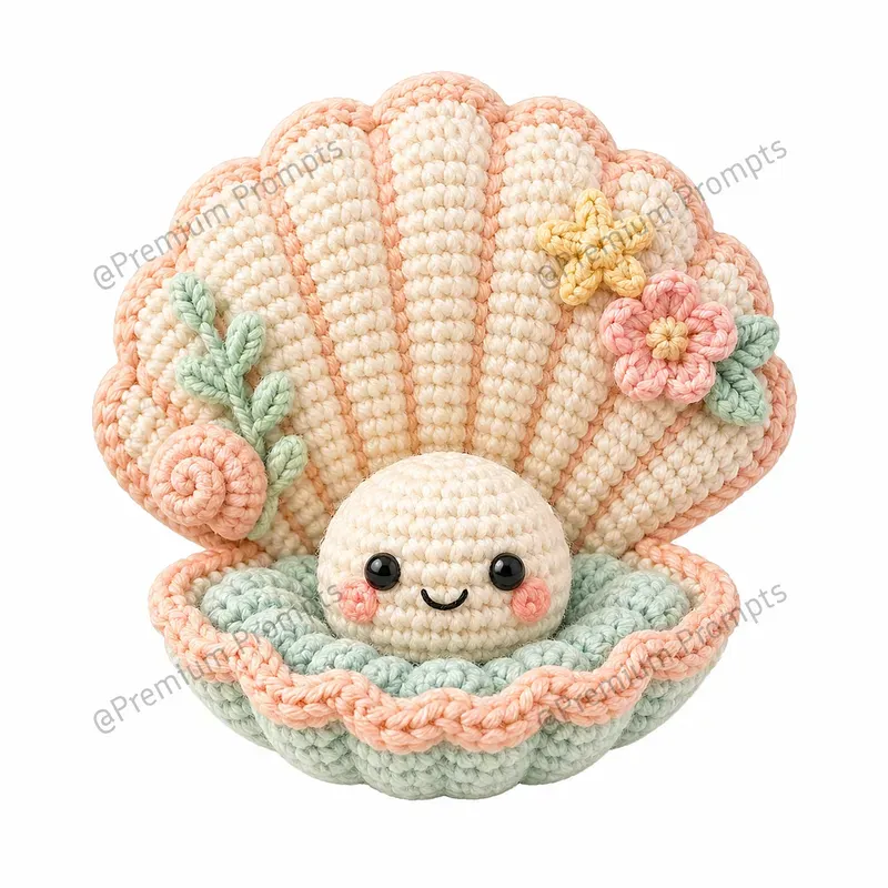 Cute Knitted Crochet Style Cliparts