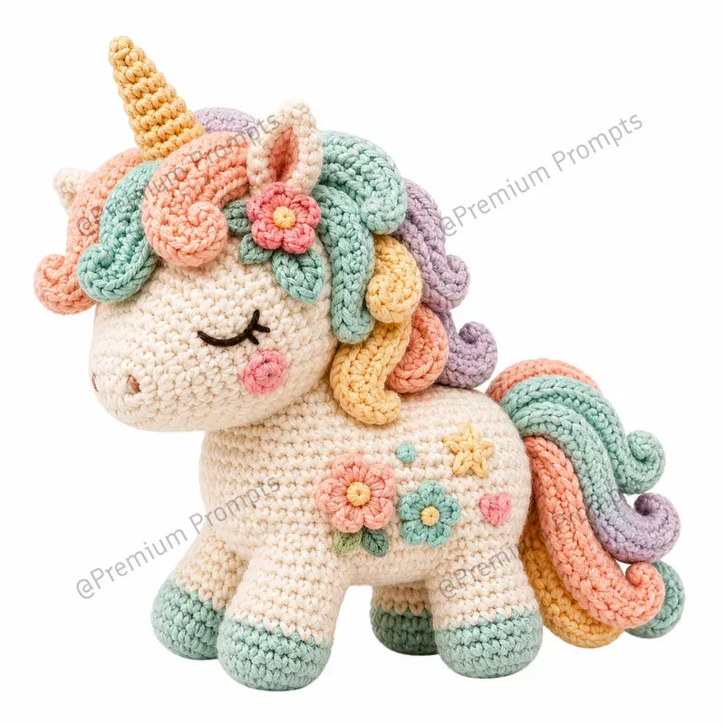 Cute Knitted Crochet Style Cliparts