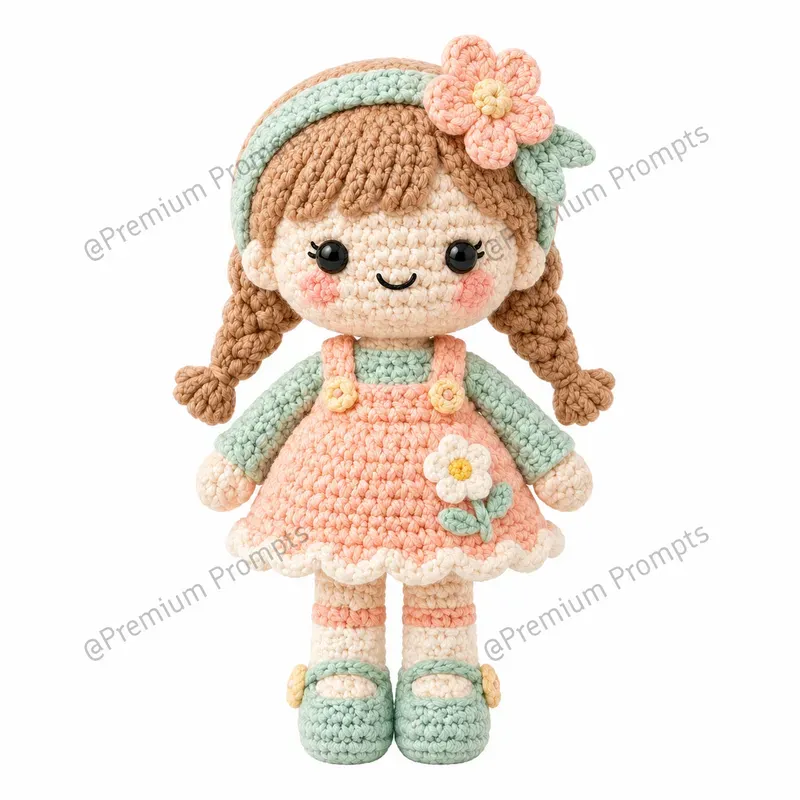 Cute Knitted Crochet Style Cliparts