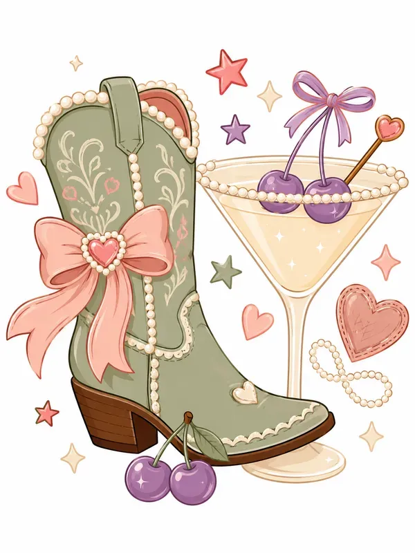 Retro Rodeo Coquette Cliparts