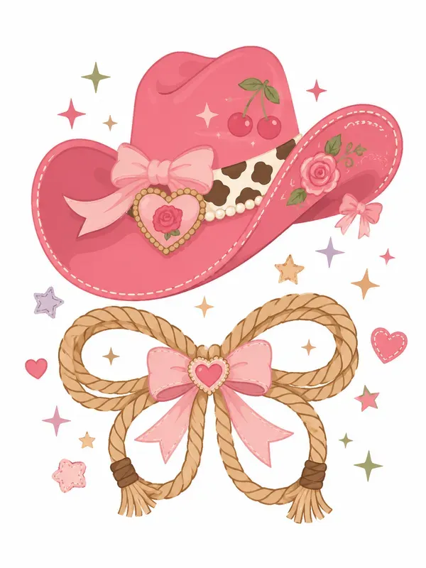 Retro Rodeo Coquette Cliparts