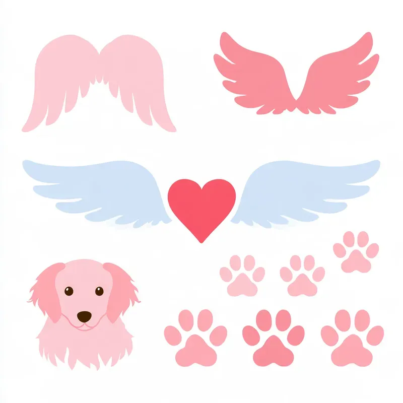 Rainbow Bridge Pet Memorial Clipart Sets