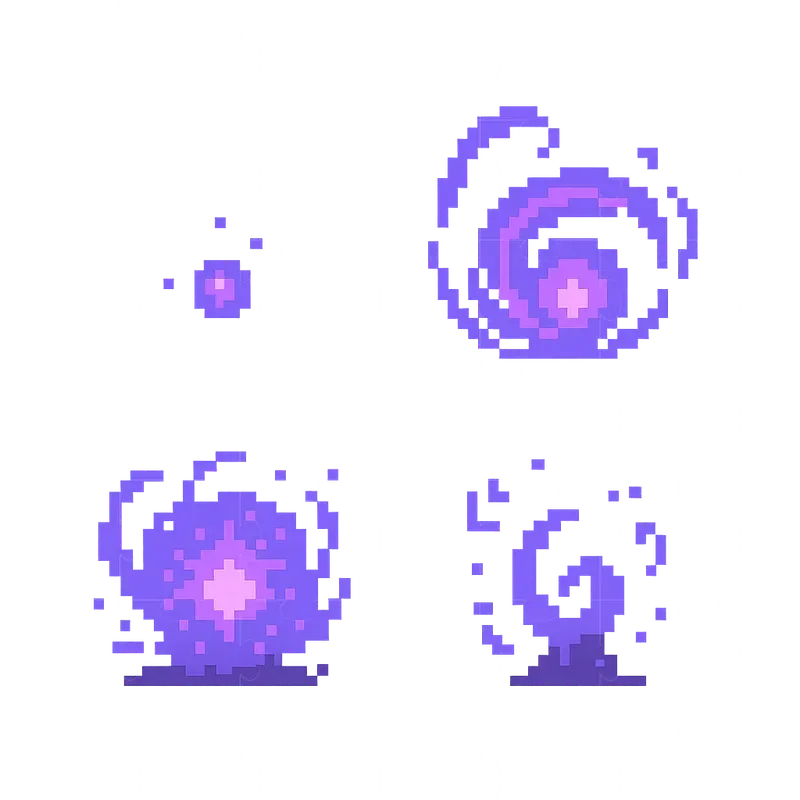 Pixel Art Explosion Animation Sets