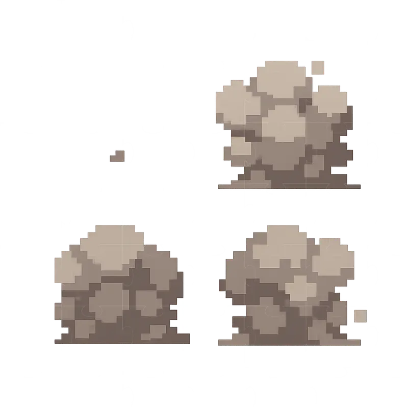 Pixel Art Explosion Animation Sets