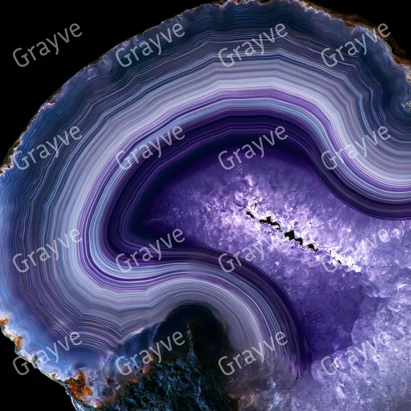 Backlit Geode Mineral Slice Art