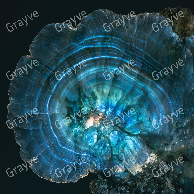 Backlit Geode Mineral Slice Art