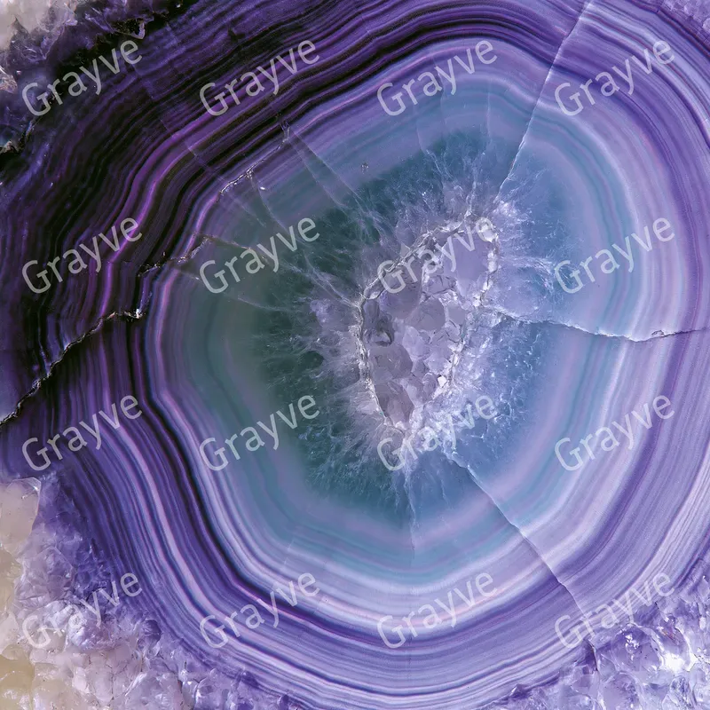 Backlit Geode Mineral Slice Art