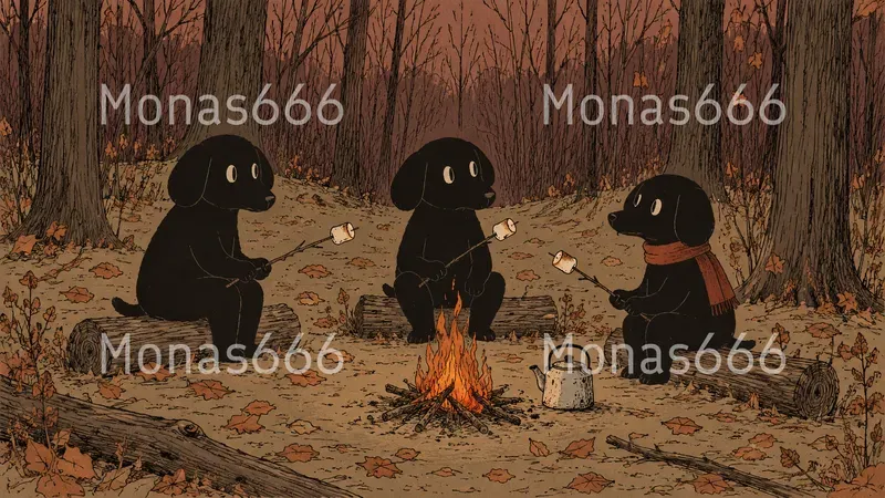 Cozy Woodland Pet Storybook Art
