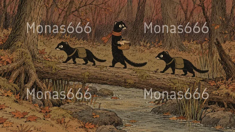 Cozy Woodland Pet Storybook Art