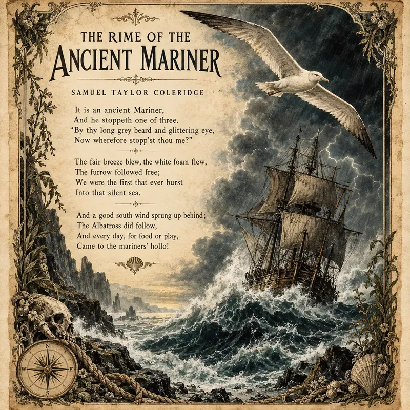 Antique Literary Poetry Posters Vintage