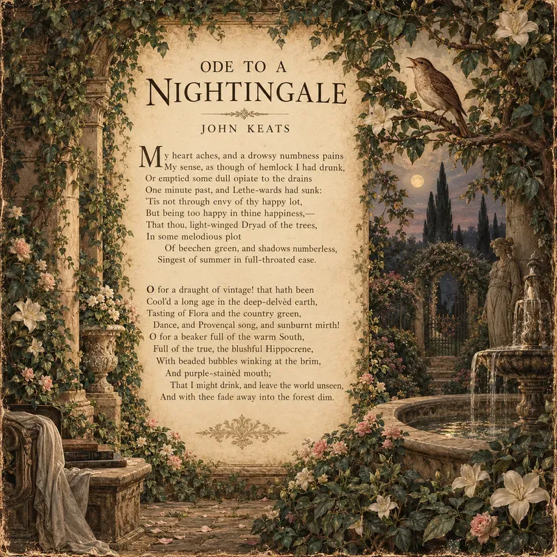Antique Literary Poetry Posters Vintage