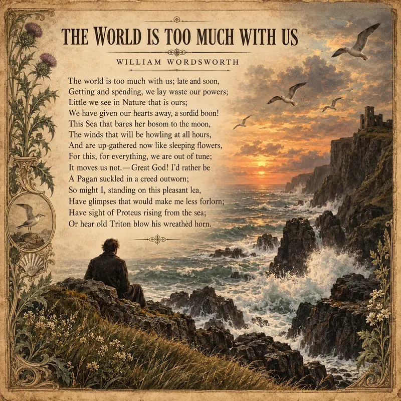 Antique Literary Poetry Posters Vintage