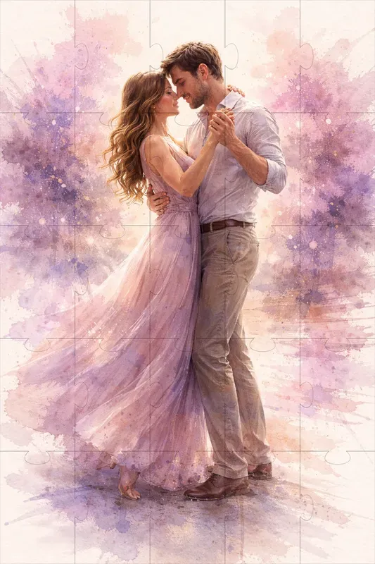 Soulmate Splash Romantic Dual Portraits