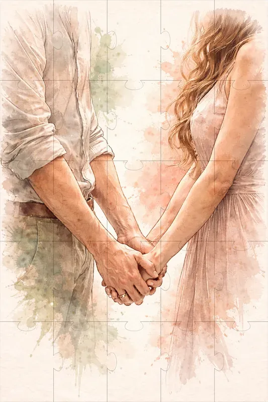 Soulmate Splash Romantic Dual Portraits