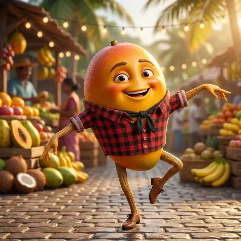 Cute 3D Anthropomorphic Fruit Characters