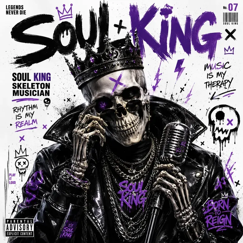 Dark Fantasy Skeleton Graffiti Posters