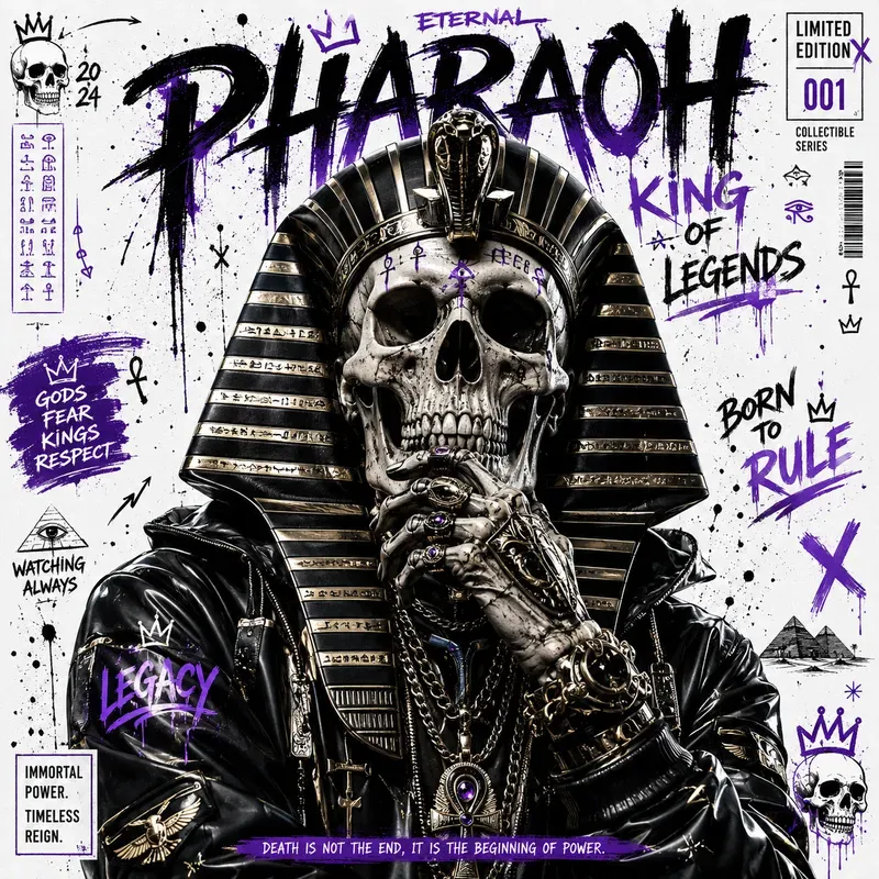 Dark Fantasy Skeleton Graffiti Posters