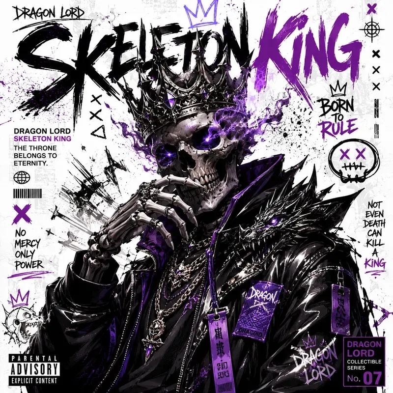 Dark Fantasy Skeleton Graffiti Posters