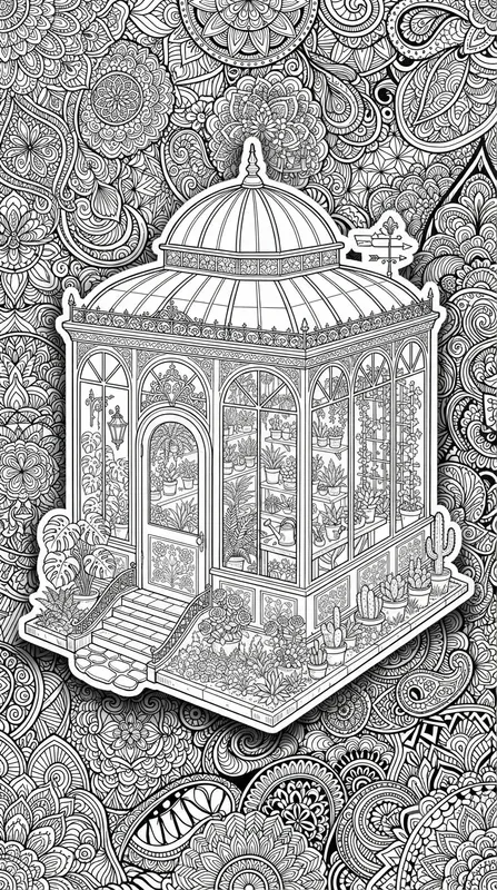 3D Popup Zentangle Coloring Pages