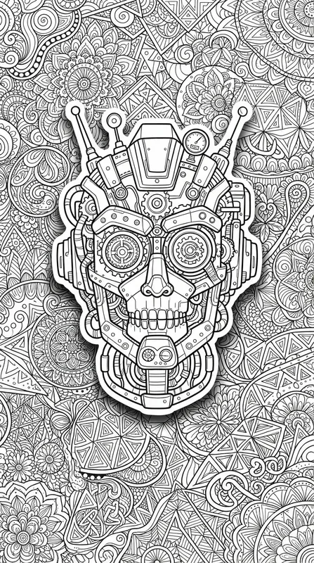 3D Popup Zentangle Coloring Pages