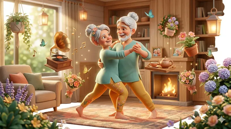 3D Elderly Wellness Blog Visual Assets