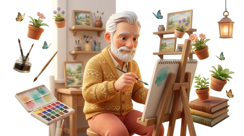 3D Elderly Wellness Blog Visual Assets