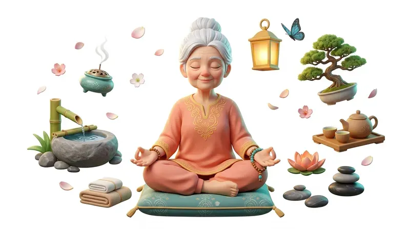 3D Elderly Wellness Blog Visual Assets