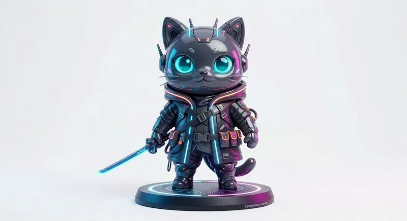 3D Cyberpunk Cute Vinyl Toy Creators