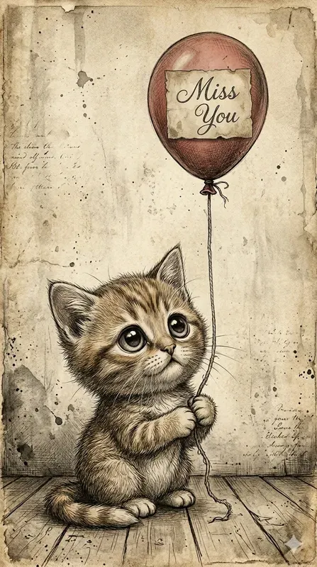 Vintage Bigeyed Animal Sketch Art