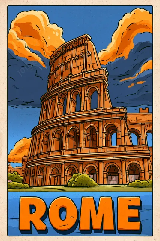 Retro Comic City Travel Posters