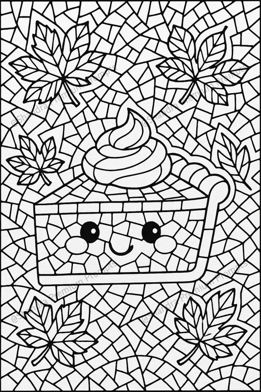 Mosaic Style Thanksgiving Day Colorings