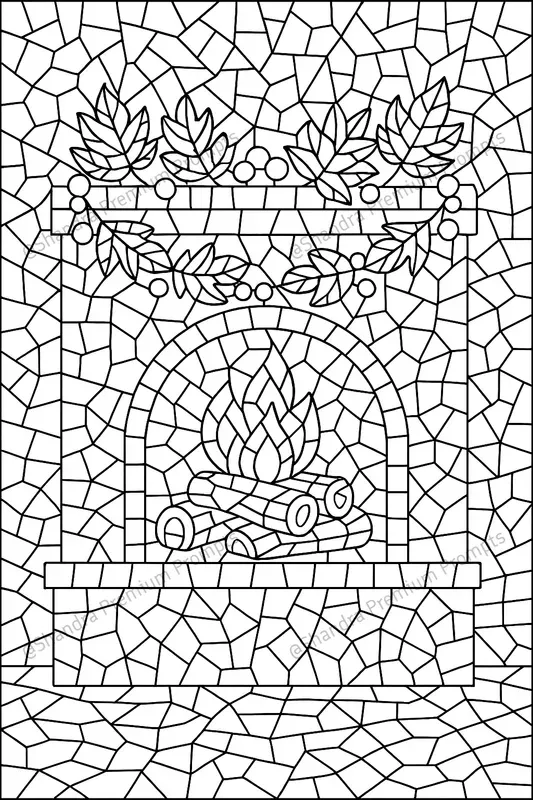 Mosaic Style Thanksgiving Day Colorings
