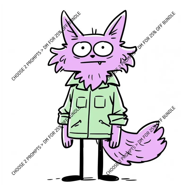 Quirky Cartoon Animal Doodle Characters
