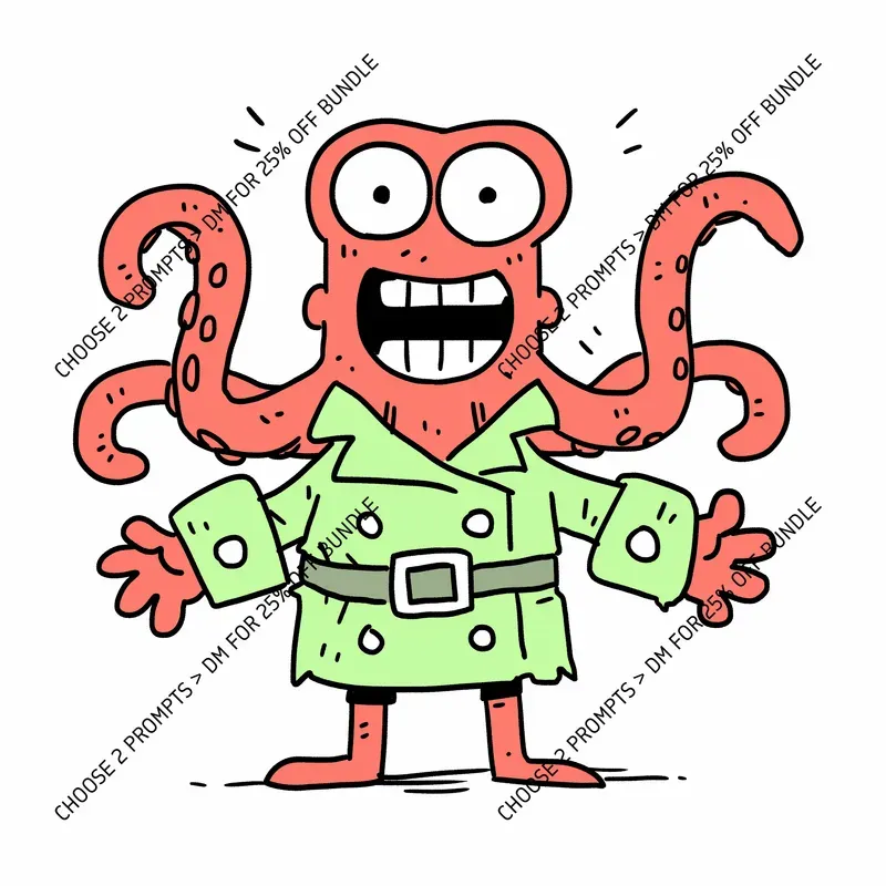 Quirky Cartoon Animal Doodle Characters