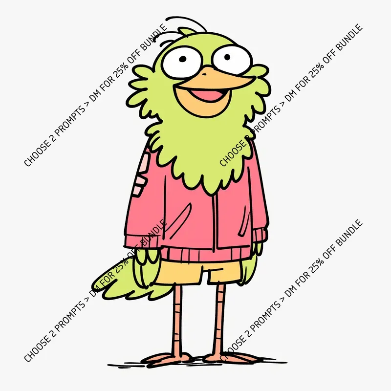 Quirky Cartoon Animal Doodle Characters