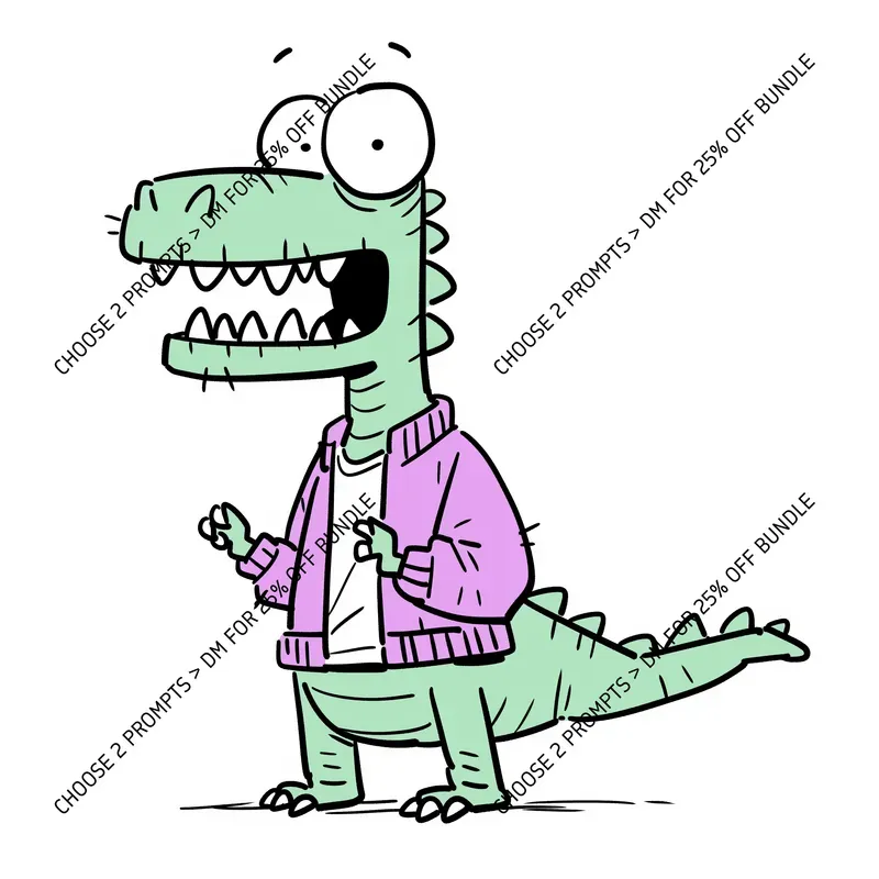 Quirky Cartoon Animal Doodle Characters