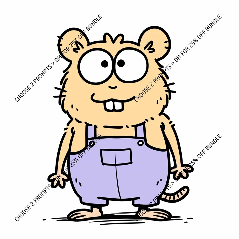 Quirky Cartoon Animal Doodle Characters